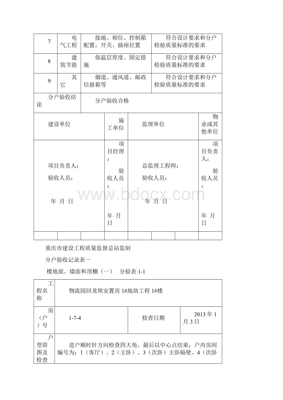 重庆市住宅工程分户验收表填写样例DOC文档格式.docx_第2页