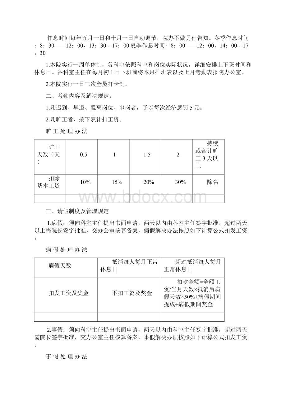 民营医院最完整最详细的员工管理制度样本.docx_第3页