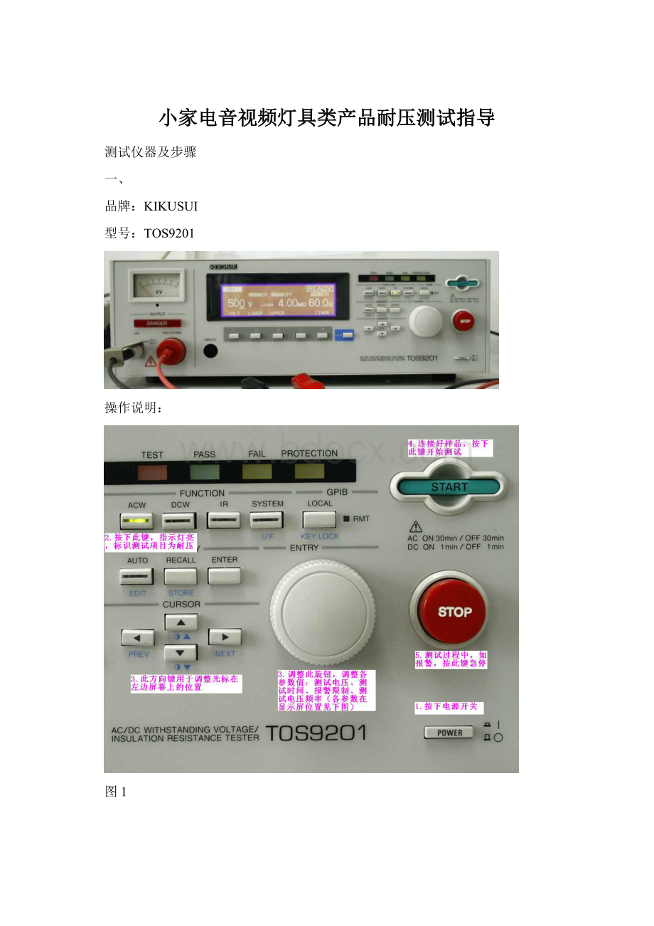 小家电音视频灯具类产品耐压测试指导.docx_第1页