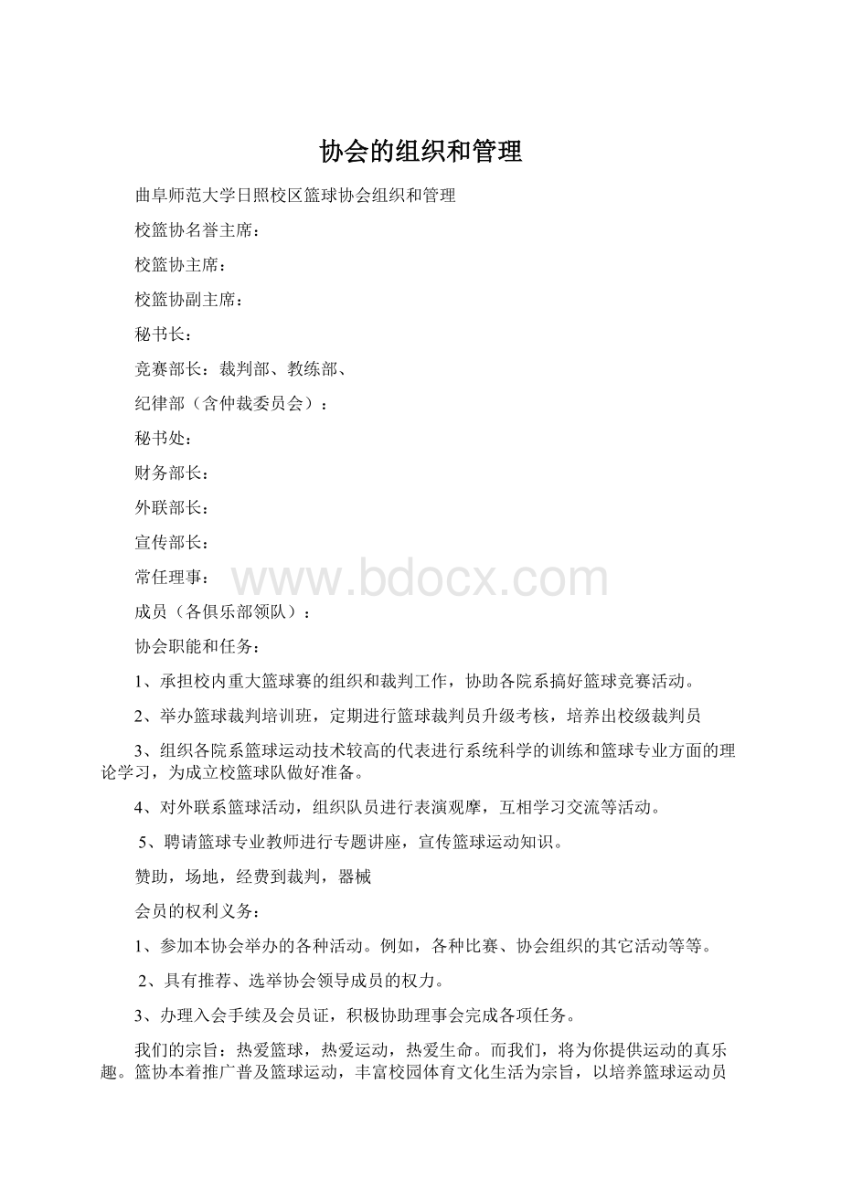 协会的组织和管理.docx