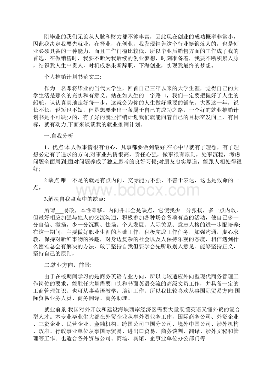 个人推销计划书范文.docx_第2页