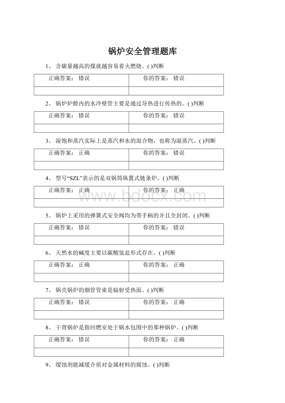 锅炉安全管理题库.docx_第1页