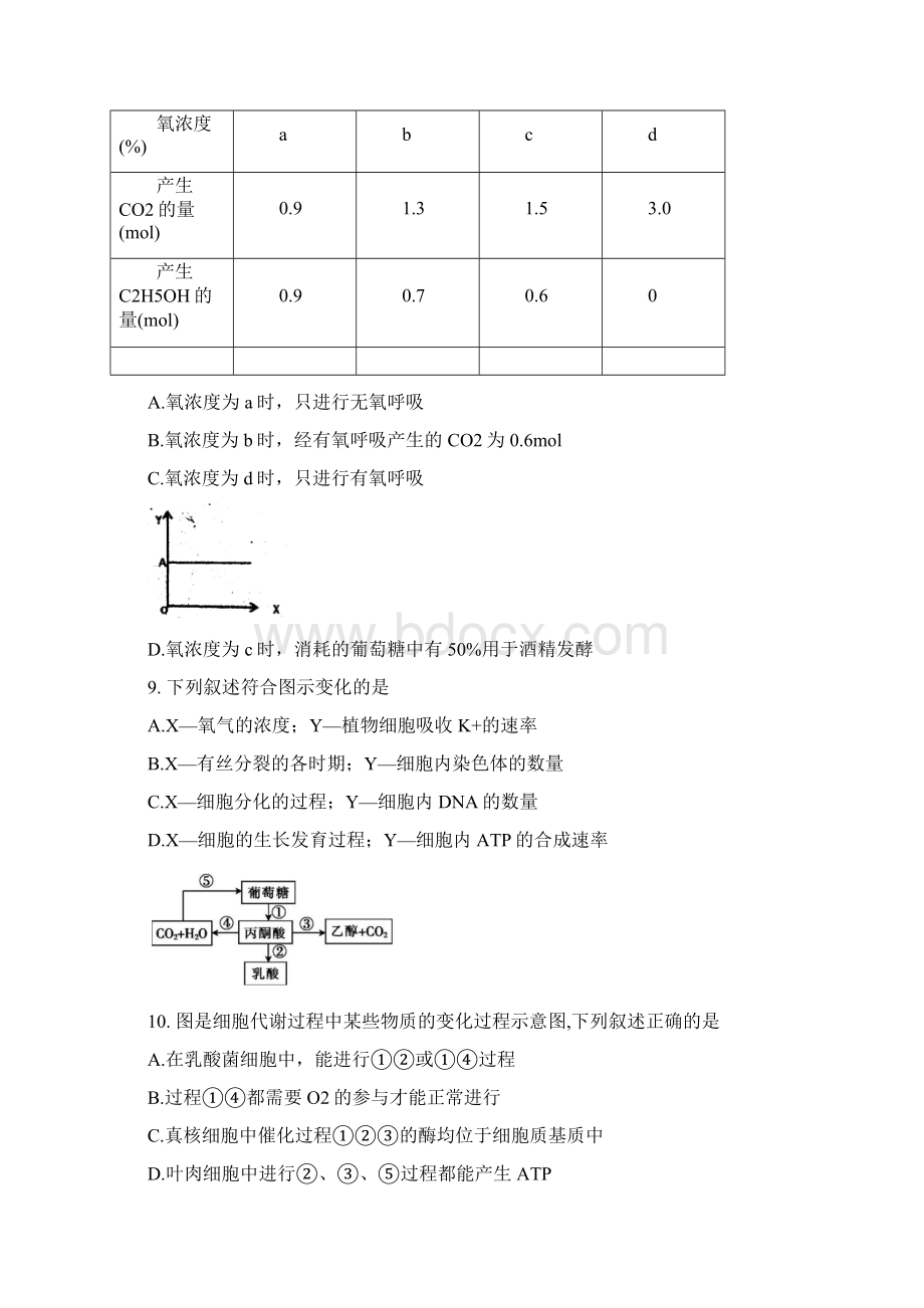 福建省学年高一下学期第一次联考生物试题有答案.docx_第3页