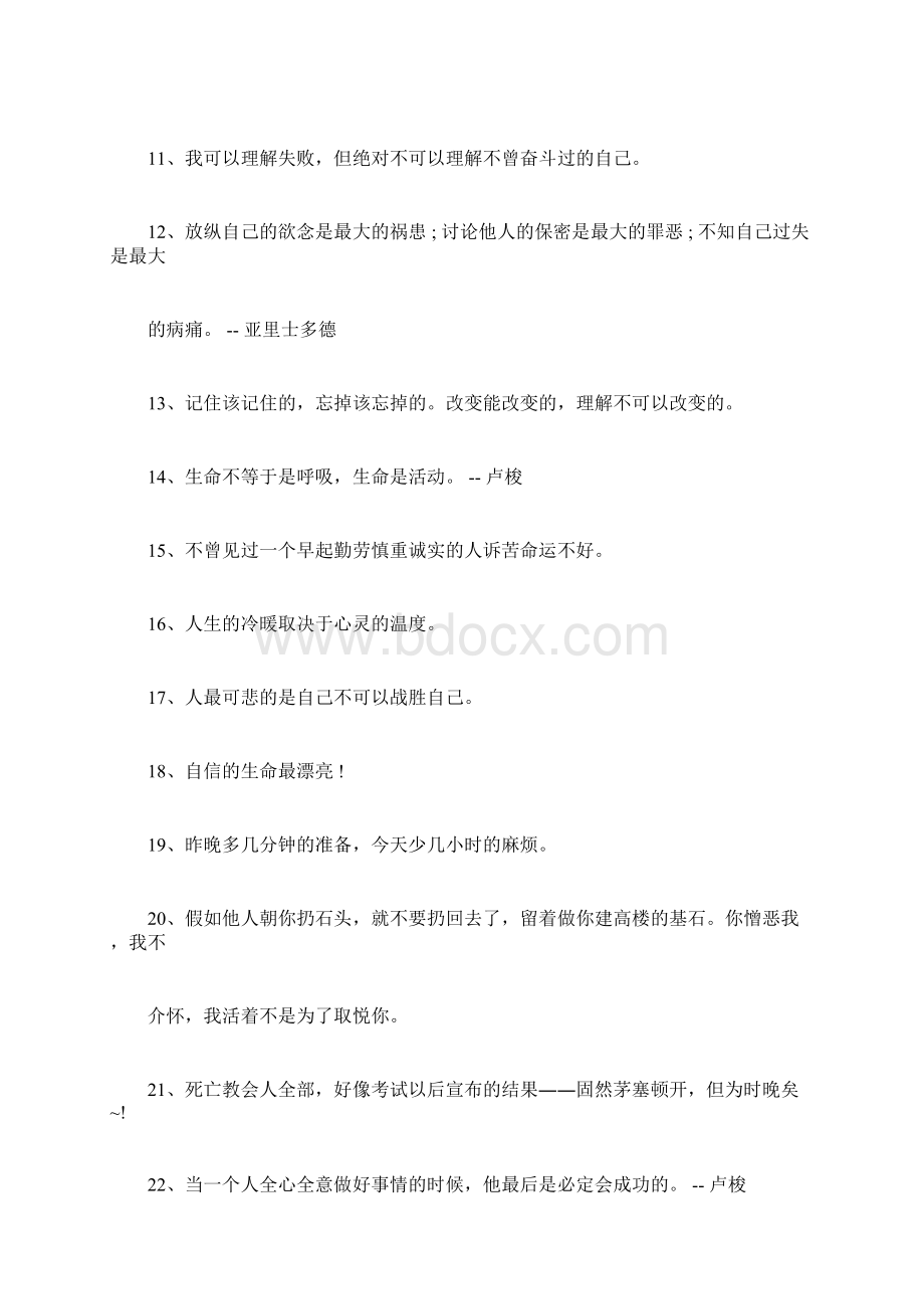 个人座右铭大全Word文档格式.docx_第2页