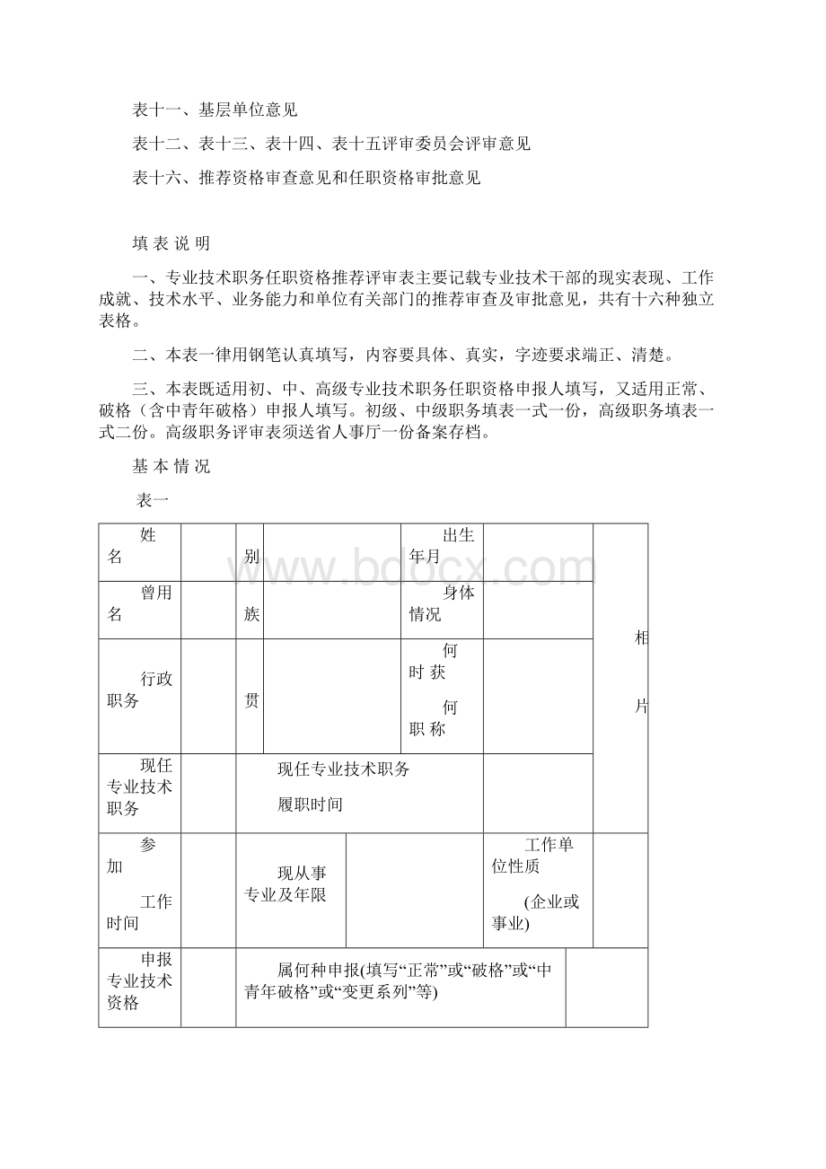 云南省专业技术职务任职资格推荐评审表16KWord格式文档下载.docx_第2页