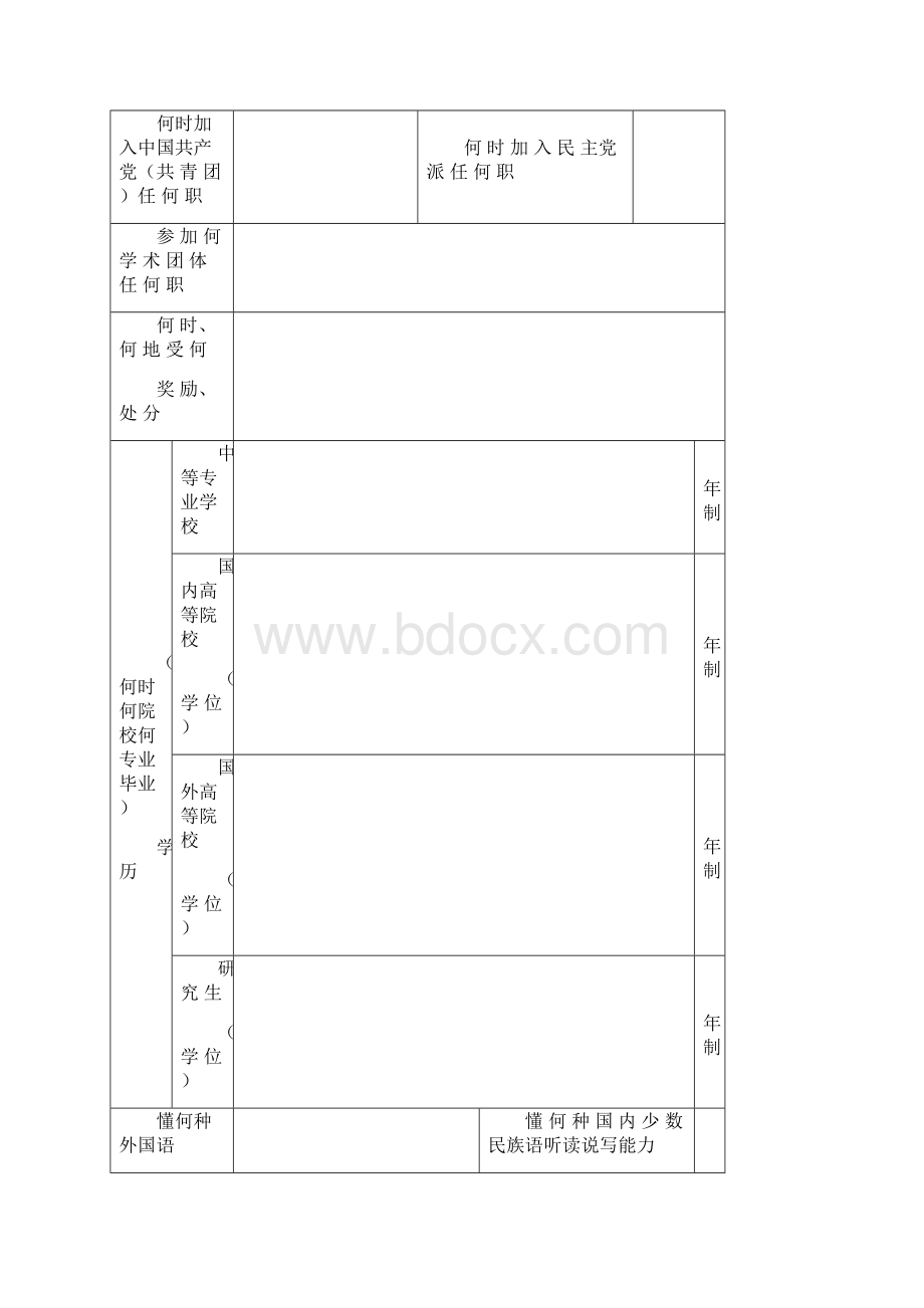 云南省专业技术职务任职资格推荐评审表16KWord格式文档下载.docx_第3页