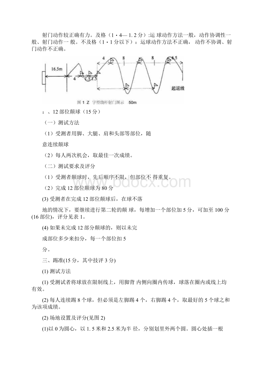 各校足球高水平测试内容及评分标准及录取分数总和.docx_第2页