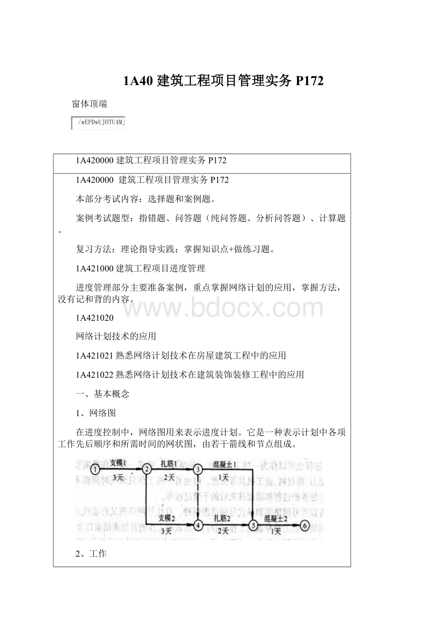 1A40 建筑工程项目管理实务P172Word文档格式.docx