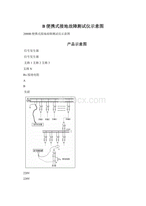 B便携式接地故障测试仪示意图Word文档格式.docx