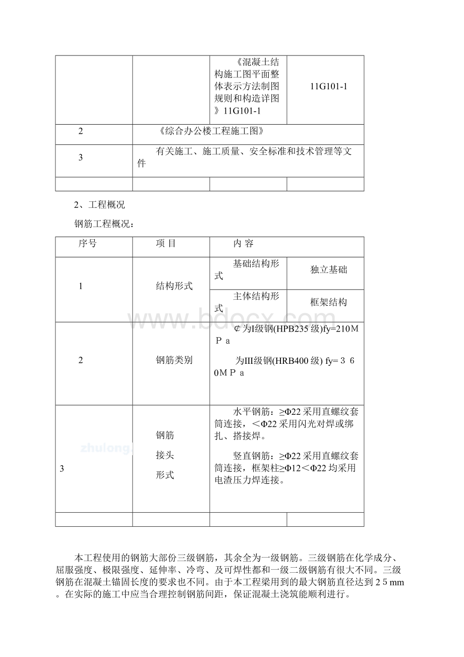 综合办公楼钢筋专项施工方案.docx_第2页