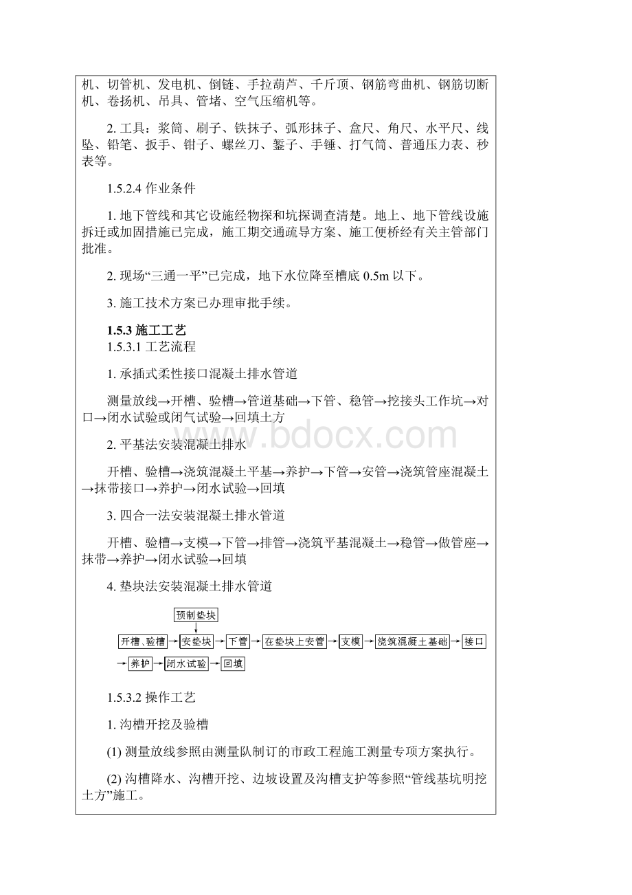 开槽钢筋混凝土管施工技术交底范文.docx_第3页