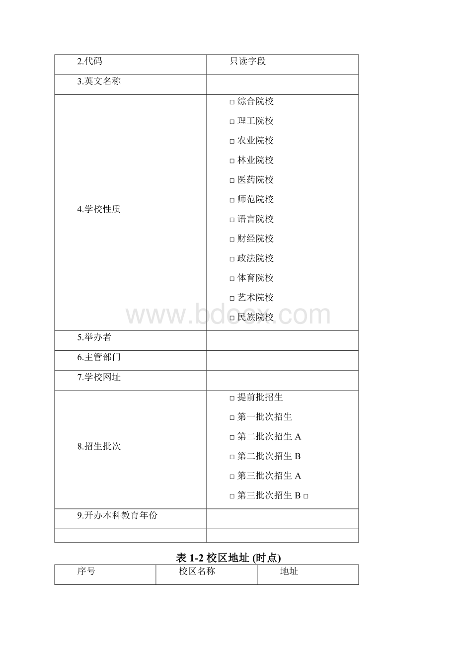 本科院校教学基本状态数据库数据采集表格.docx_第2页