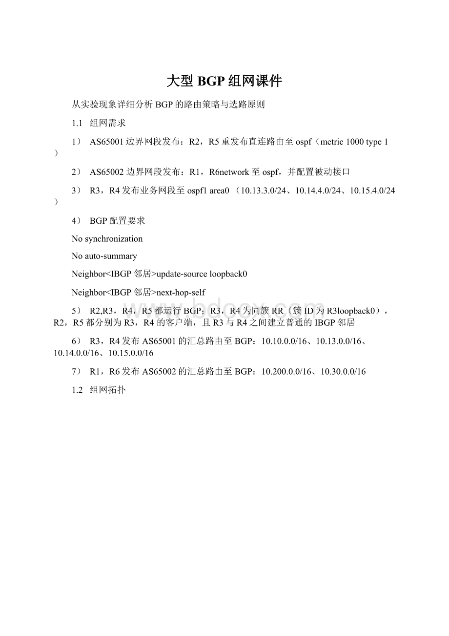 大型BGP组网课件Word下载.docx