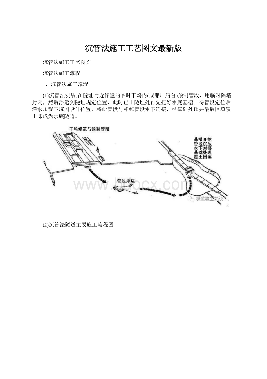 沉管法施工工艺图文最新版.docx