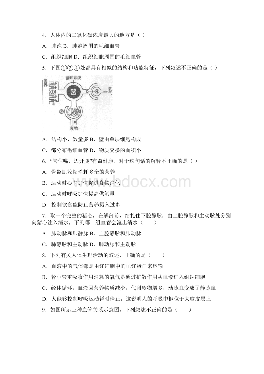 北京市北京海淀区101中学温泉校区学年九年级月考生物试题.docx_第2页