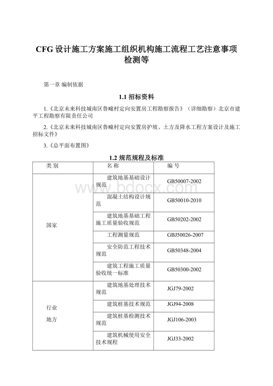 CFG设计施工方案施工组织机构施工流程工艺注意事项检测等.docx_第1页