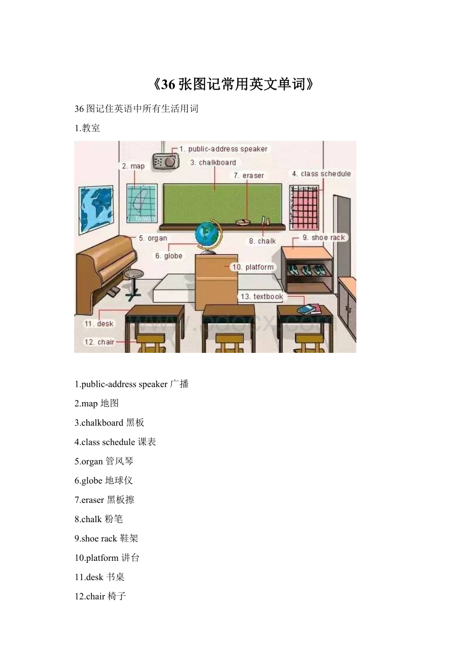 《36张图记常用英文单词》.docx