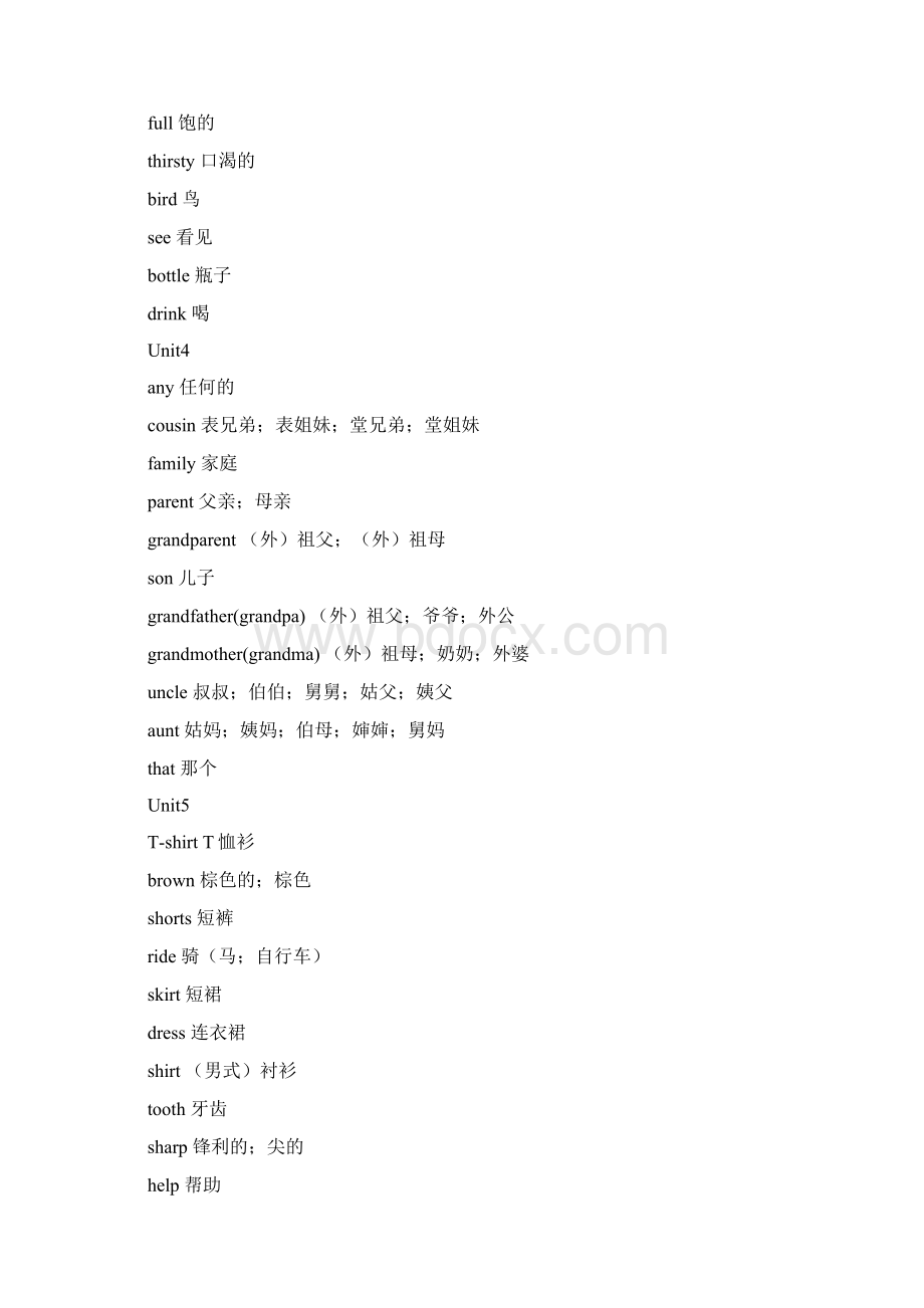 沪教牛津版小学四至六年级英语单词表Word下载.docx_第2页