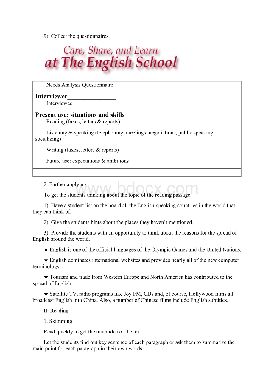 M1U2 English Around the World教案.docx_第2页