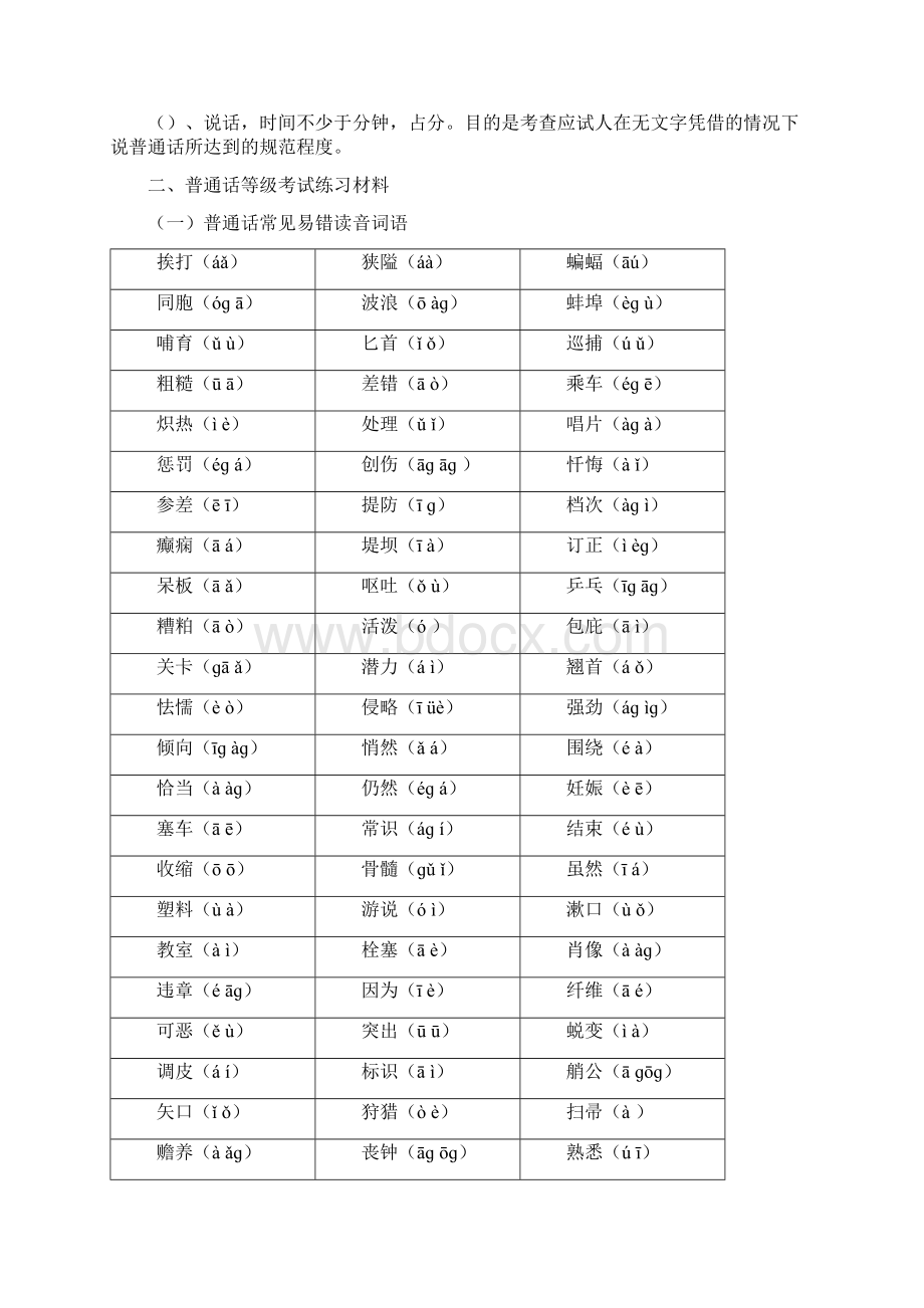 普通话等级考试规则及练习材料.docx_第3页