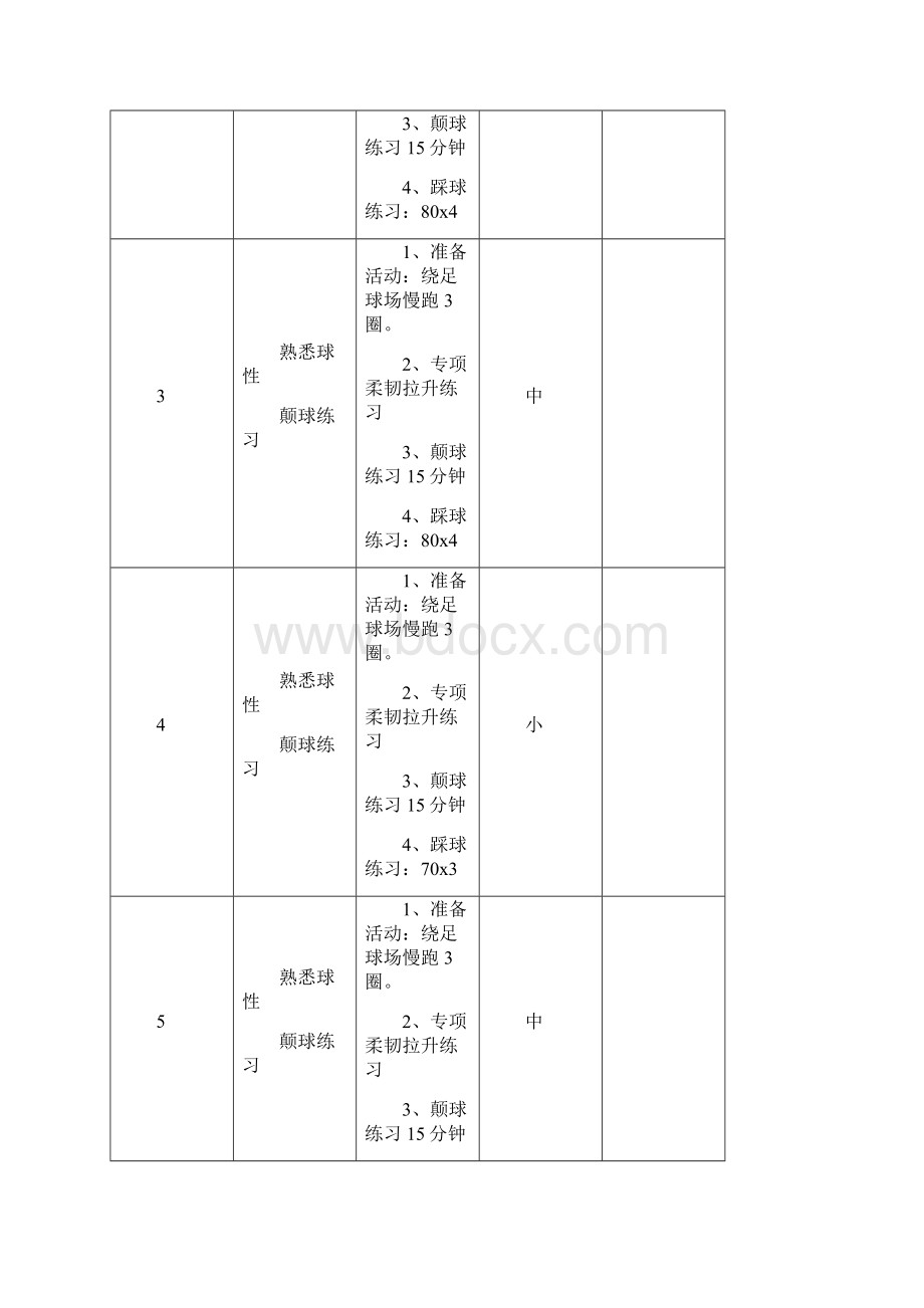 劳动街小学足球训练周计划方案Word下载.docx_第2页