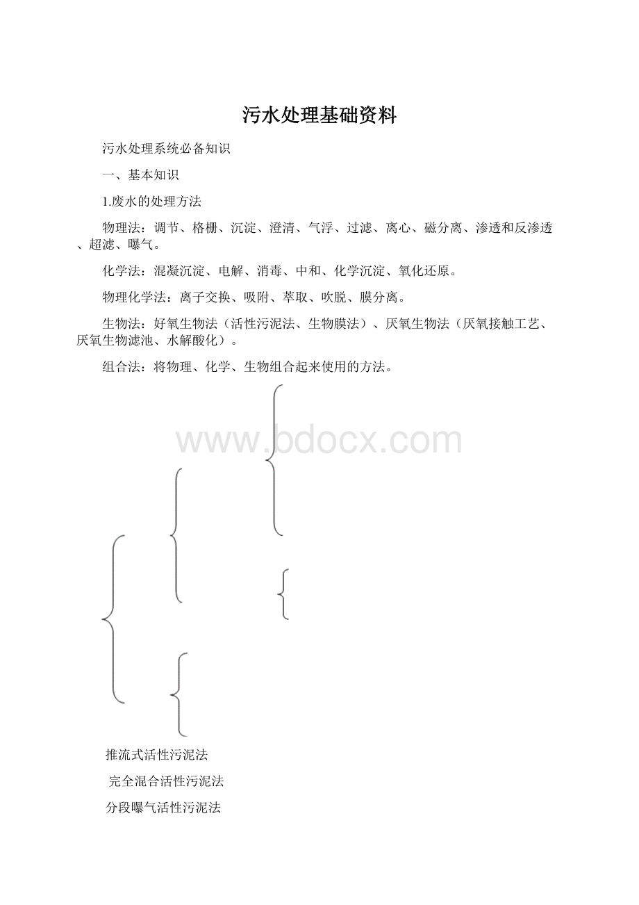 污水处理基础资料.docx_第1页