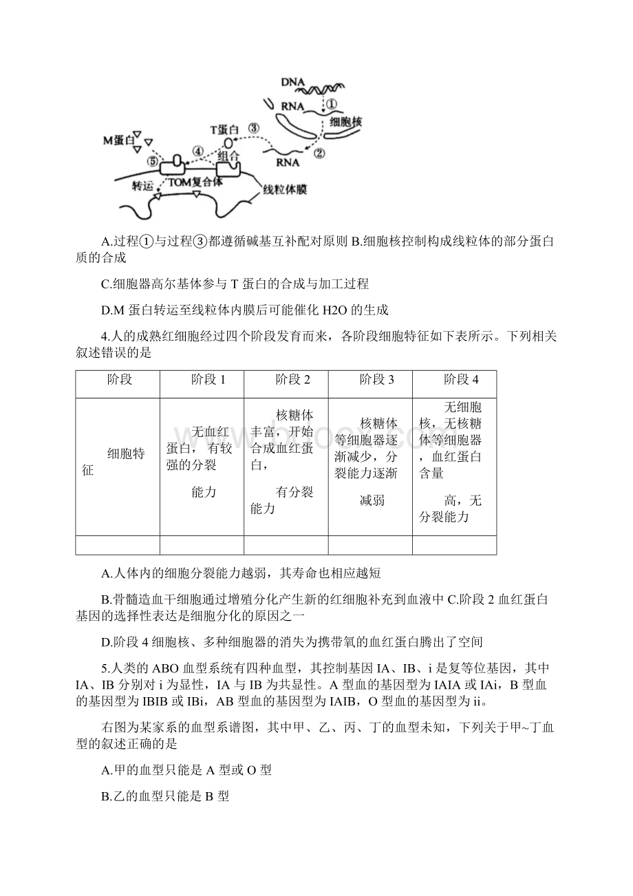 辽宁省大连市届高三八省联考双基测试生物试题含答案.docx_第2页