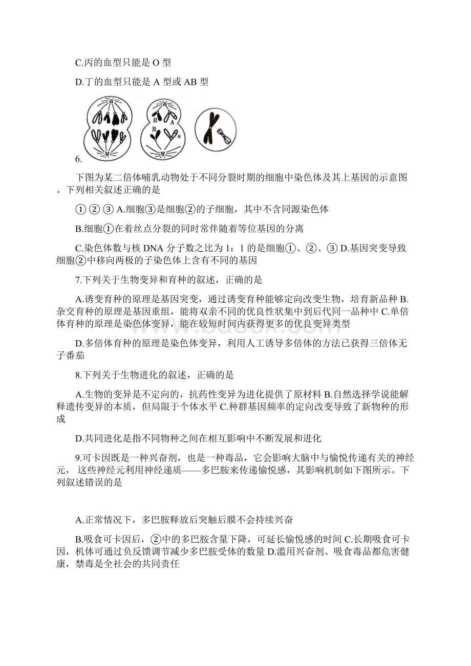 辽宁省大连市届高三八省联考双基测试生物试题含答案.docx_第3页