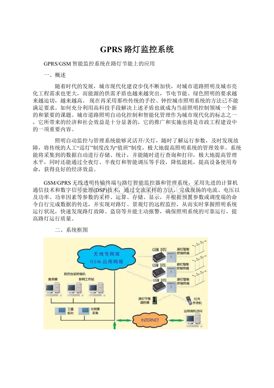 GPRS路灯监控系统.docx_第1页