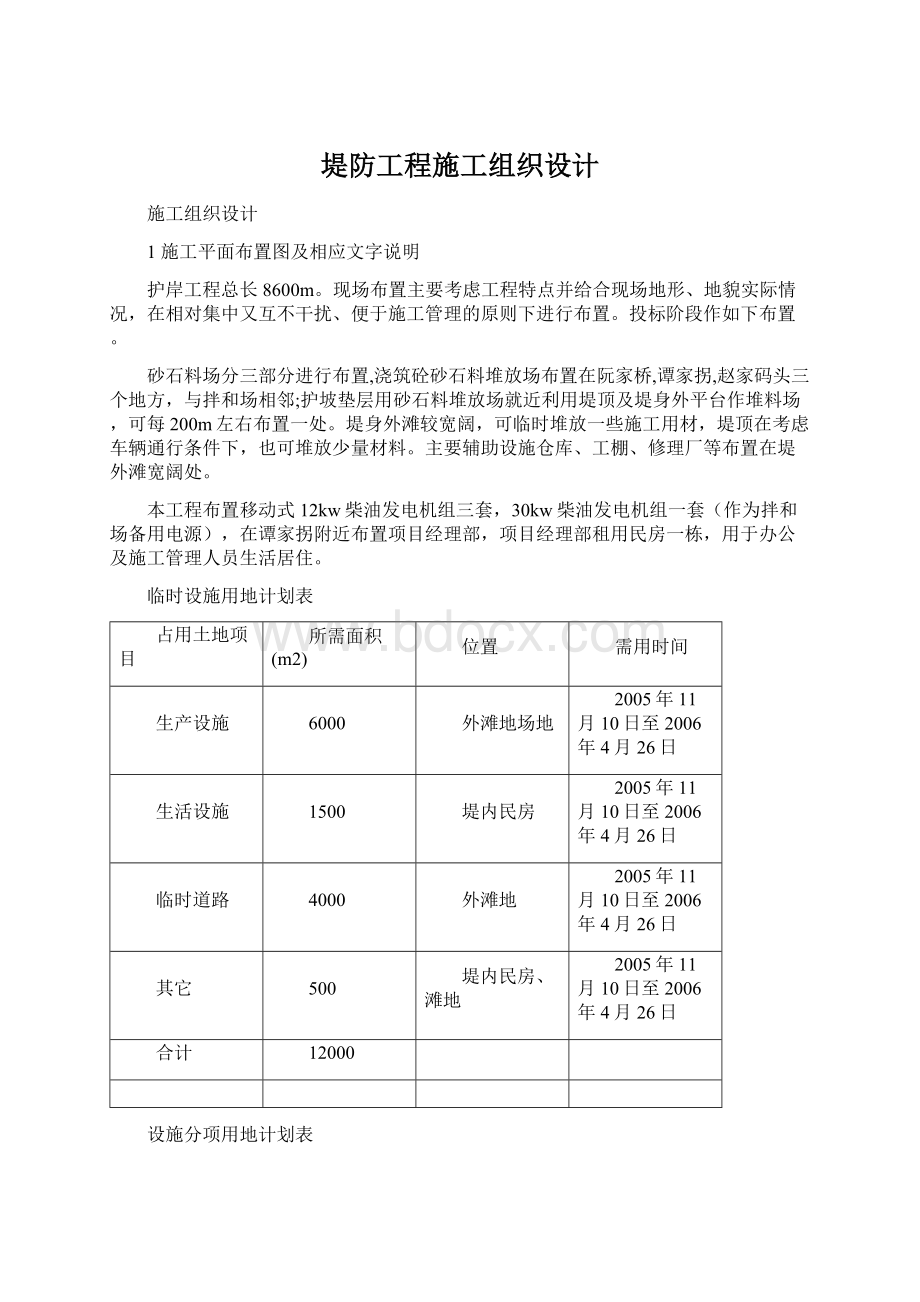 堤防工程施工组织设计.docx_第1页