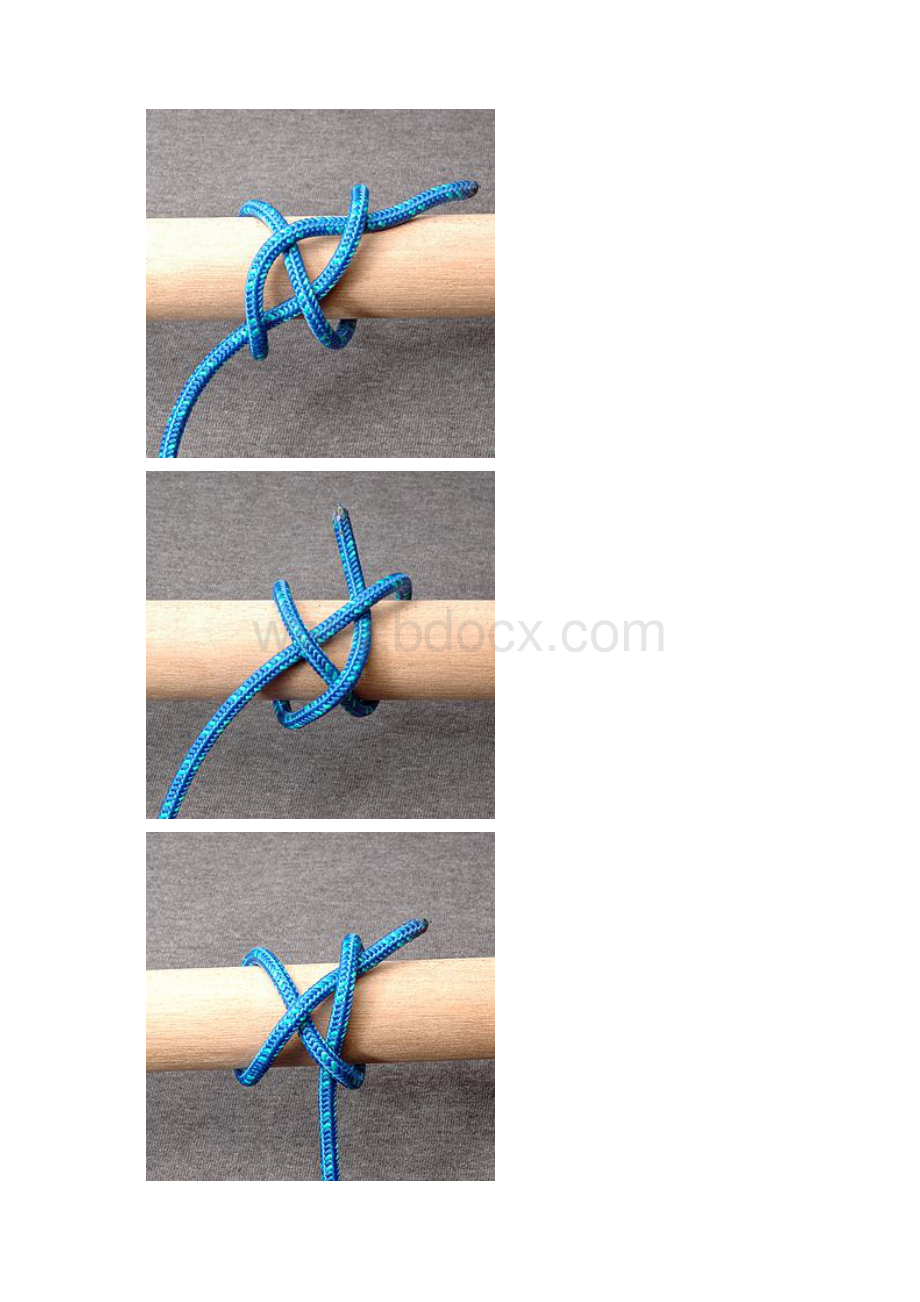 如何在户外使用绳索打结 how to make a rope knot in out door.docx_第3页