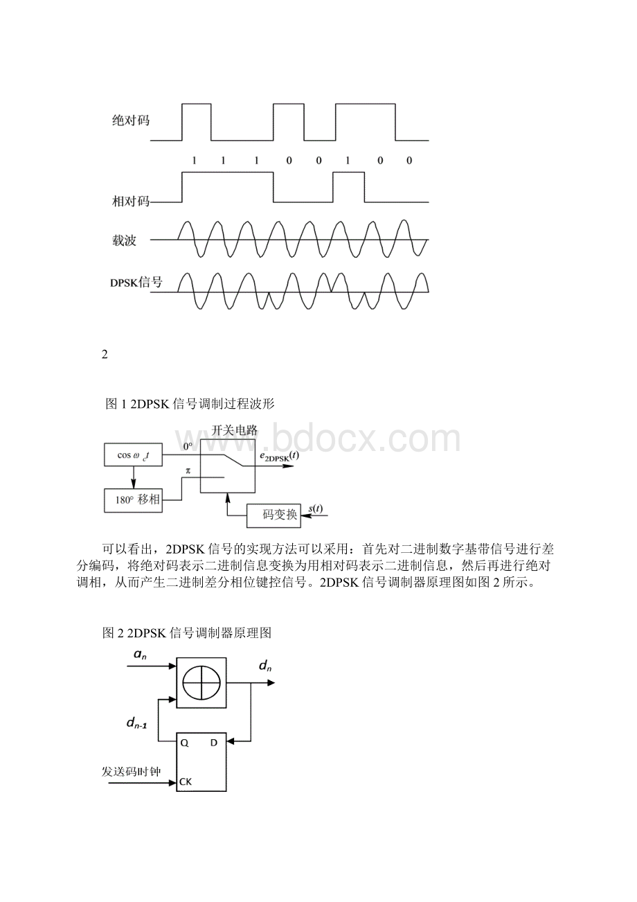 2DPSK的调制和解调键控调制 相干解调解析.docx_第2页