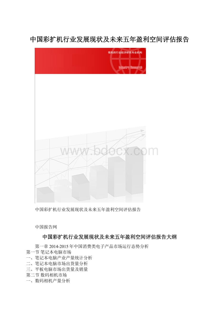 中国彩扩机行业发展现状及未来五年盈利空间评估报告Word下载.docx_第1页