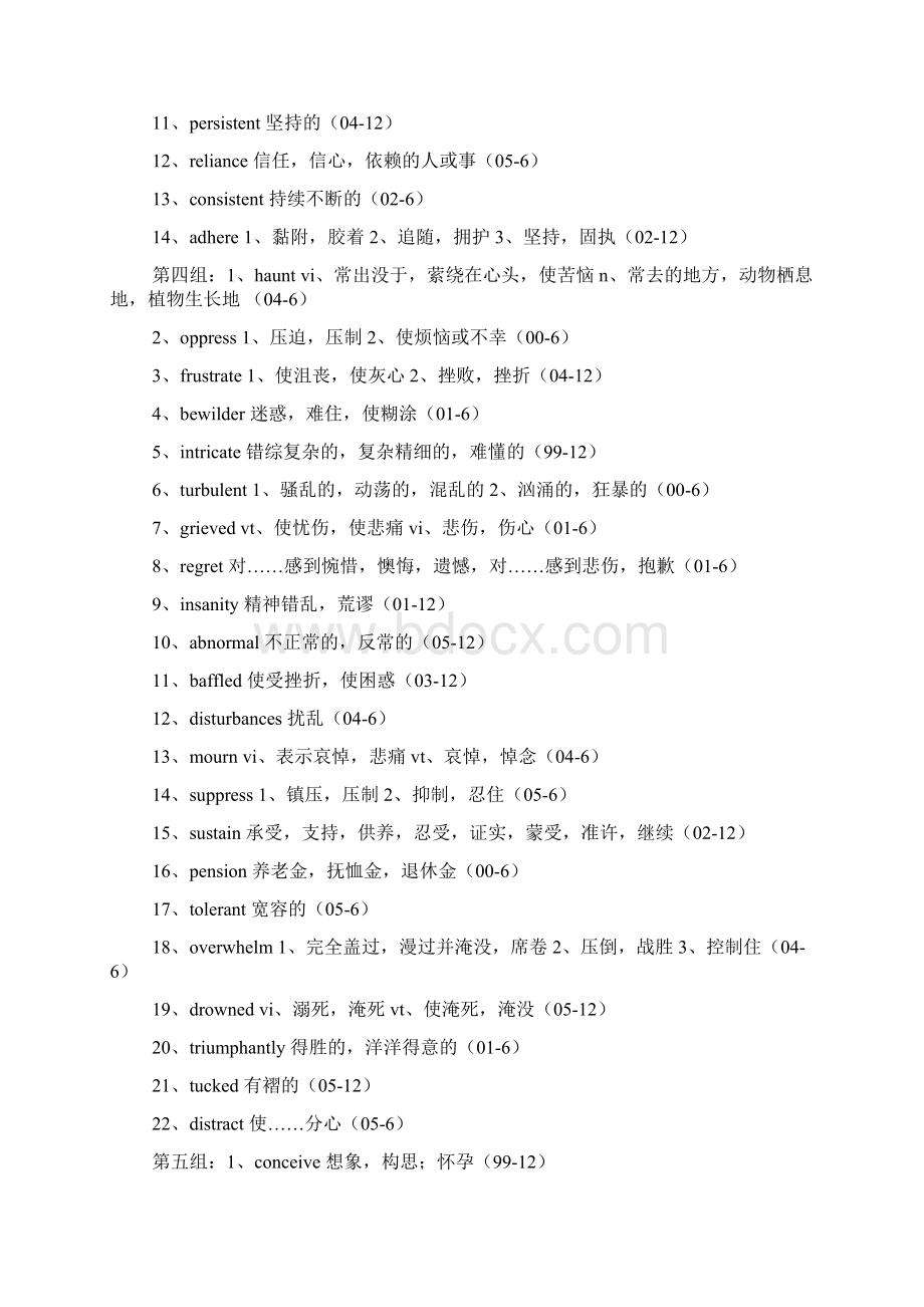 大学英语六级考试高频词25组Word文档下载推荐.docx_第3页