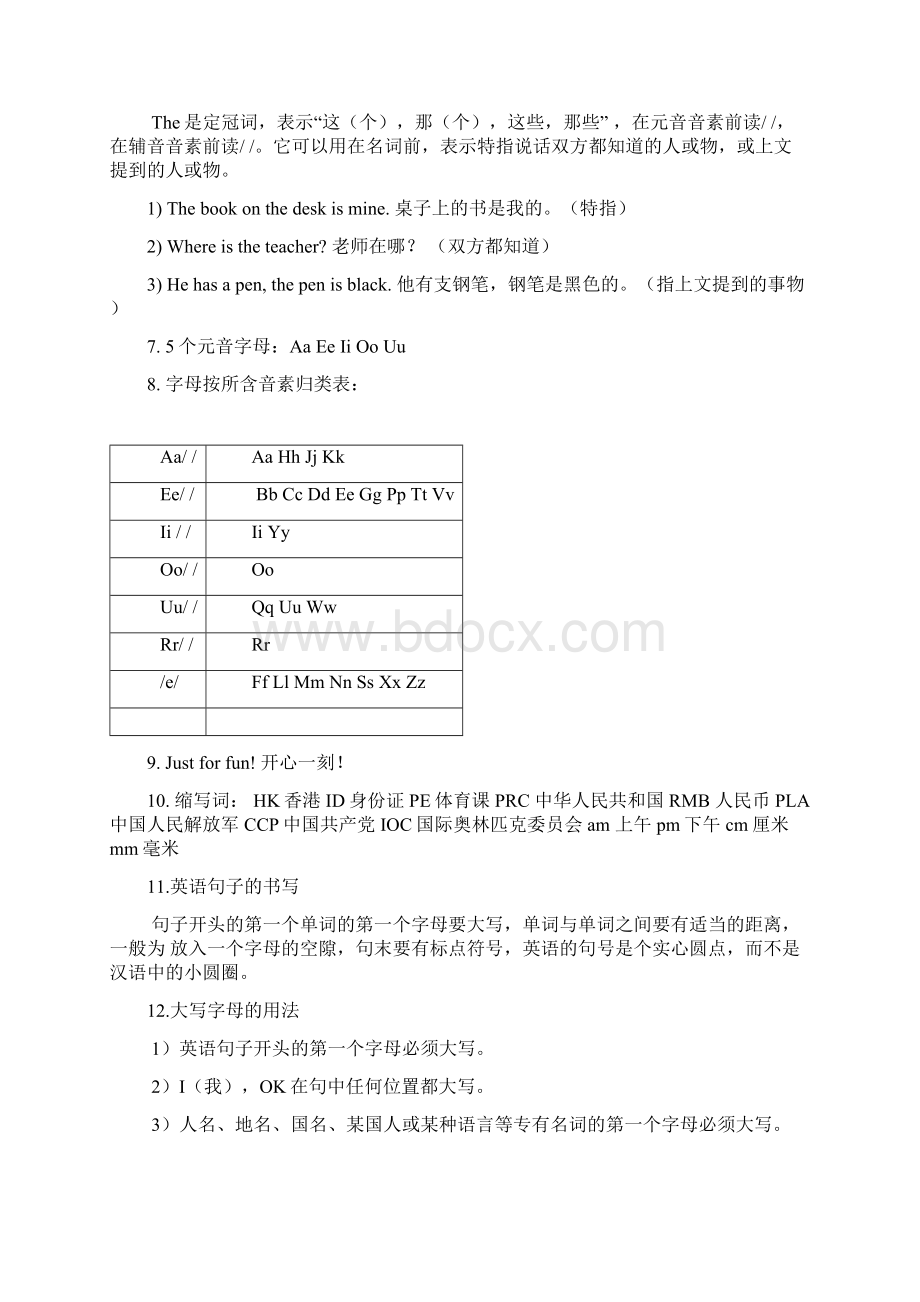 新目标七年级上册U1U9单元知识点.docx_第3页