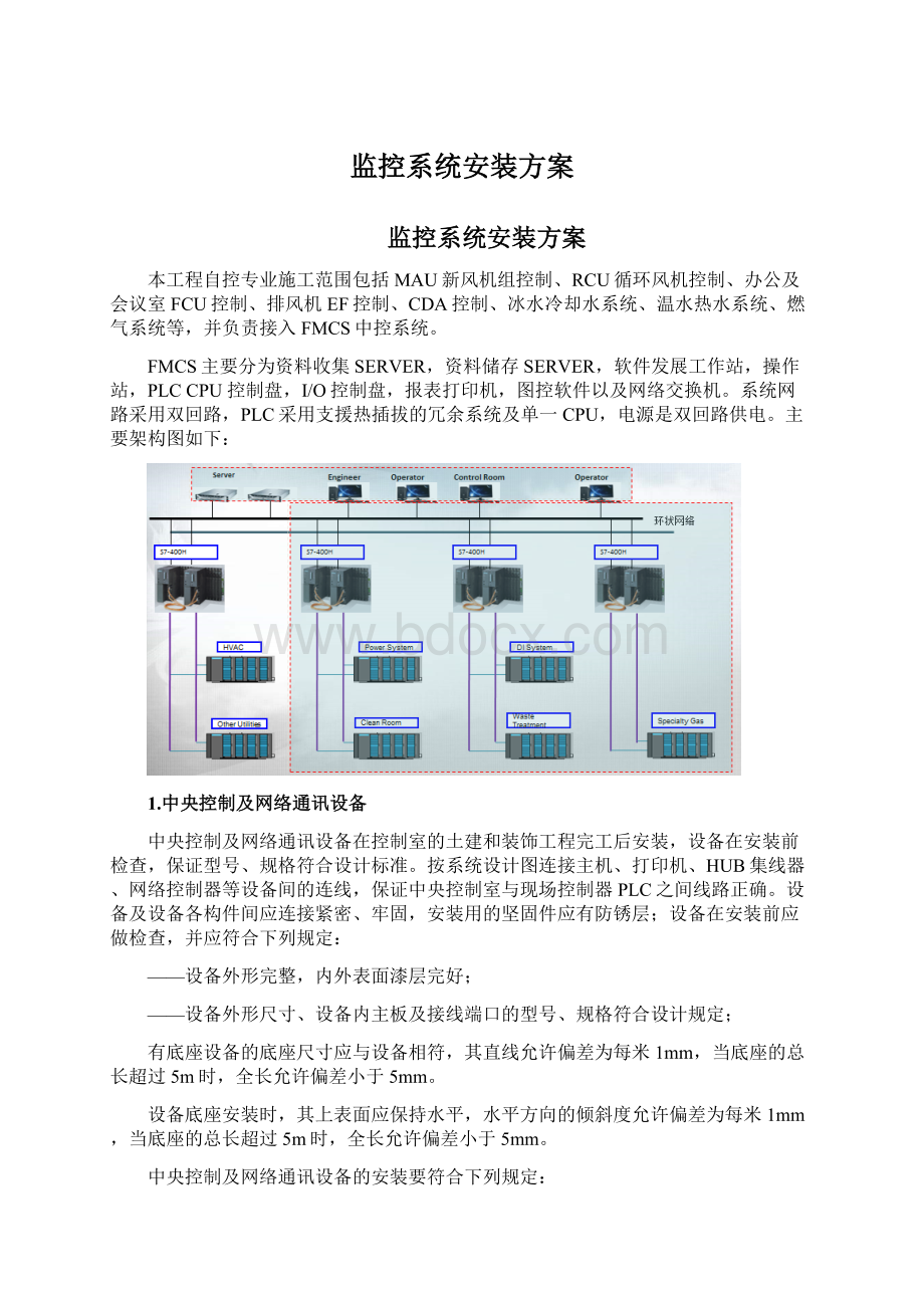 监控系统安装方案Word下载.docx