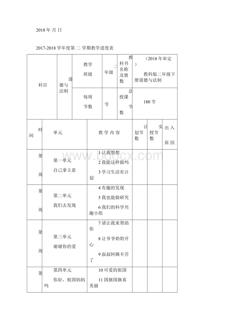 教科版二年级下册道德与法治全册教案最新修订Word文件下载.docx_第2页