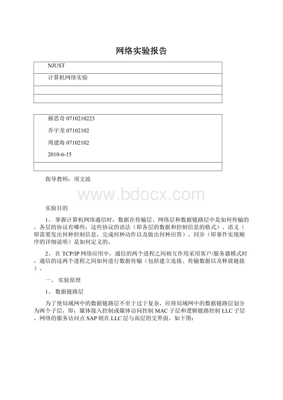 网络实验报告Word下载.docx