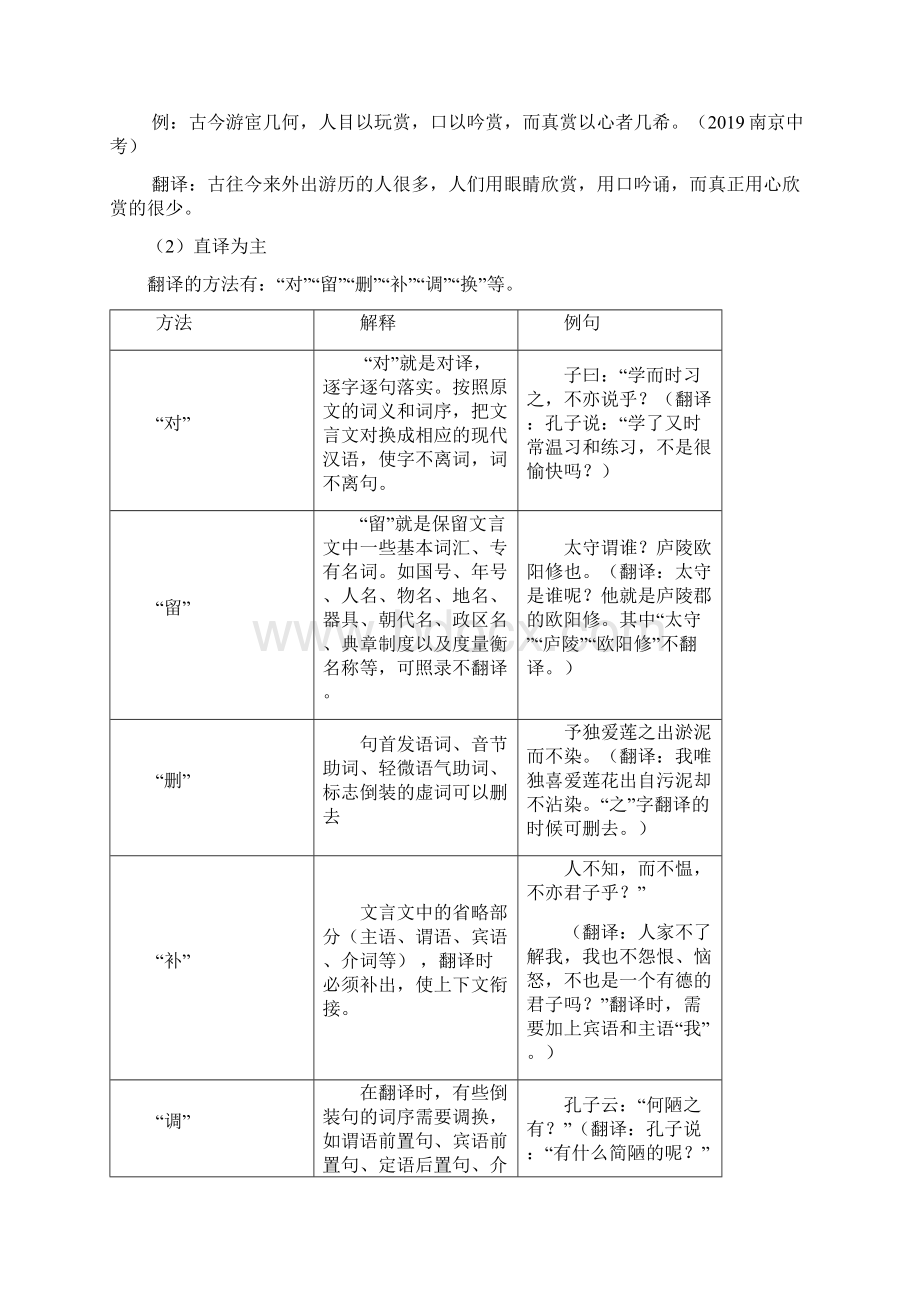 专题05 文言句子翻译解析版备战中考语文巧夺高分技法之文言文阅读.docx_第3页