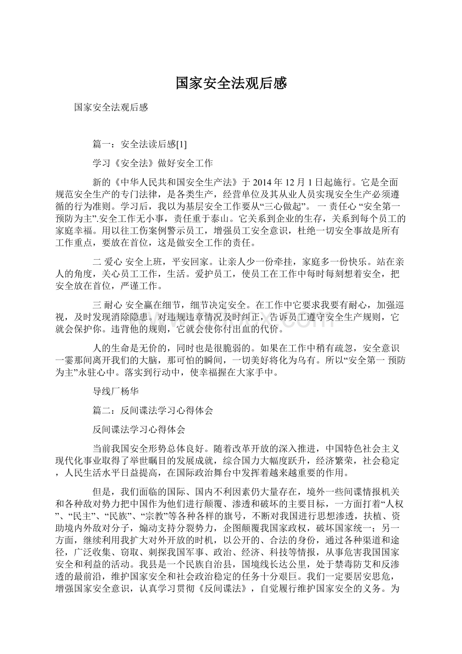 国家安全法观后感文档格式.docx