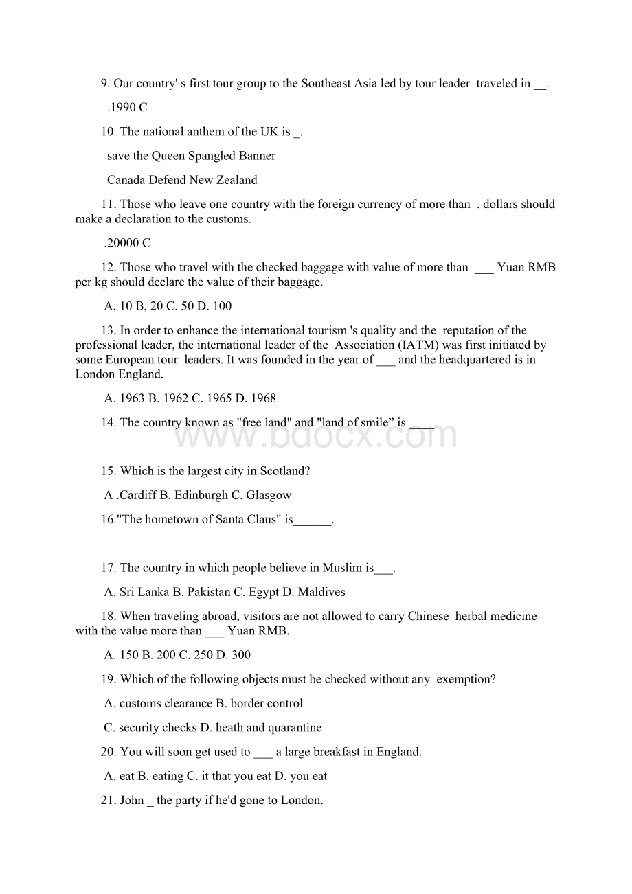 领队英语100道题与答案.docx_第2页