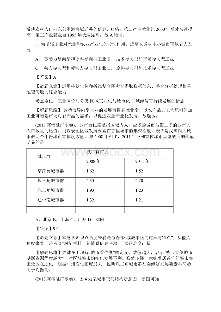 高考真题地理学科分类汇编08城市与城市化vWord文档格式.docx_第3页