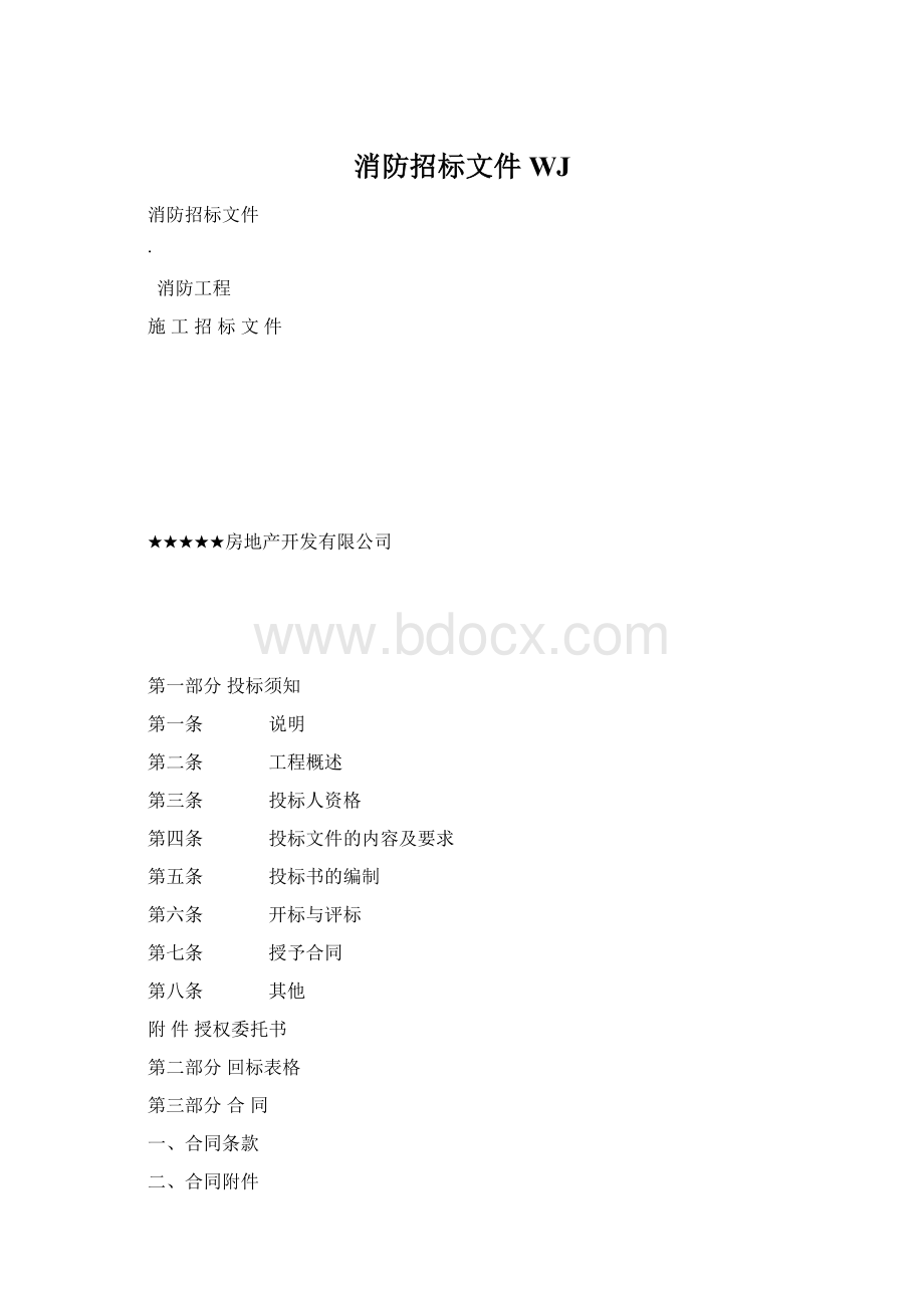 消防招标文件WJ.docx_第1页
