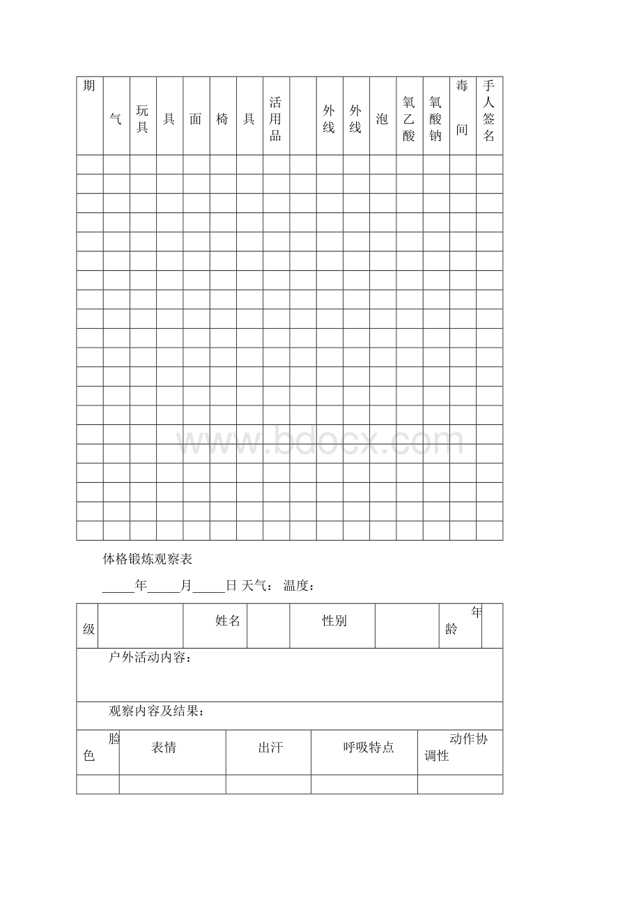 幼儿园常用十二种表格.docx_第3页