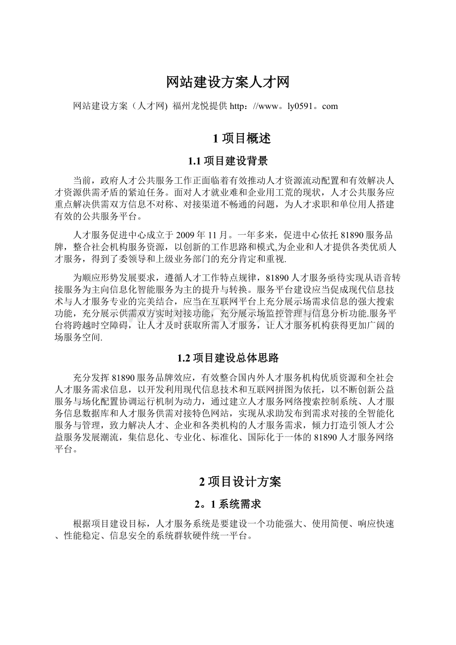 网站建设方案人才网.docx