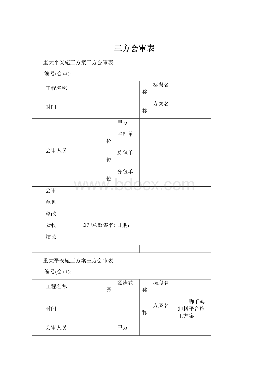 三方会审表Word文件下载.docx_第1页