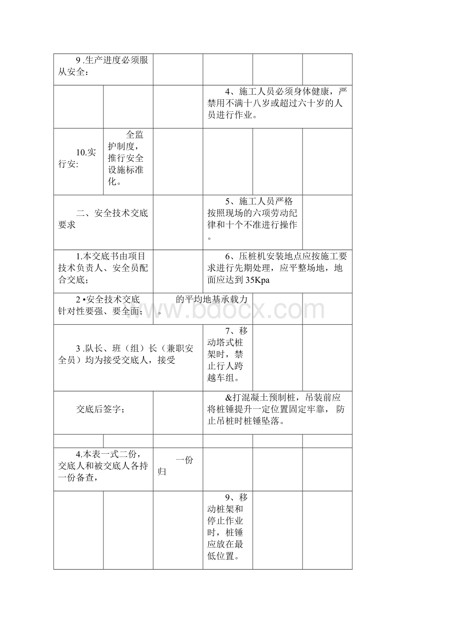 完整版分部分项工程安全技术交底表Word文档下载推荐.docx_第2页