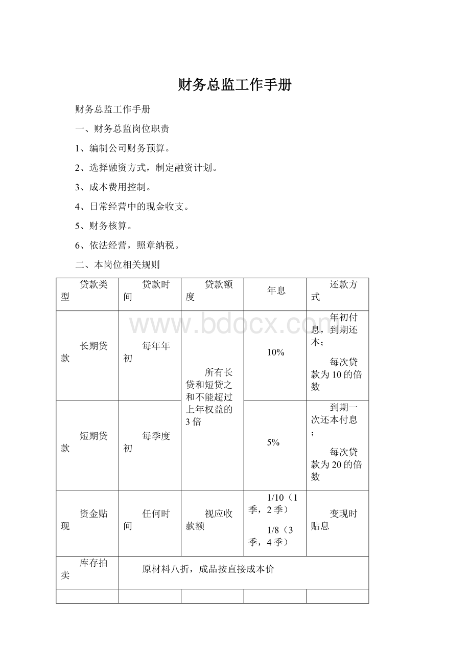 财务总监工作手册Word文件下载.docx