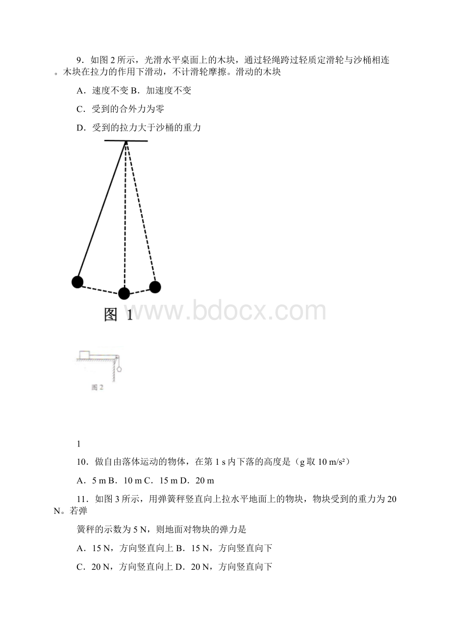 省普通高中学业水平考试物理试题及答案.docx_第2页