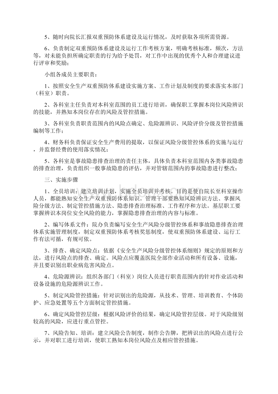 上蔡县中医院安全生产双重预防体系建设工作实施方案.docx_第3页